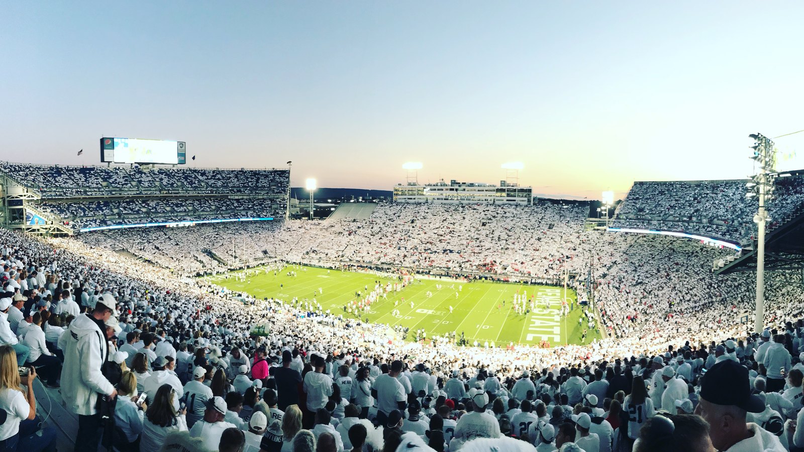 Beaver Stadium during a Penn State whiteout game in State College