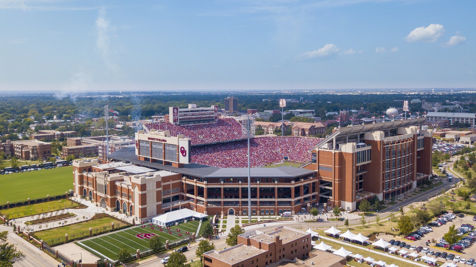 Gaylord Family Oklahoma Memorial Stadium in Norman, home of Oklahoma Sooners football