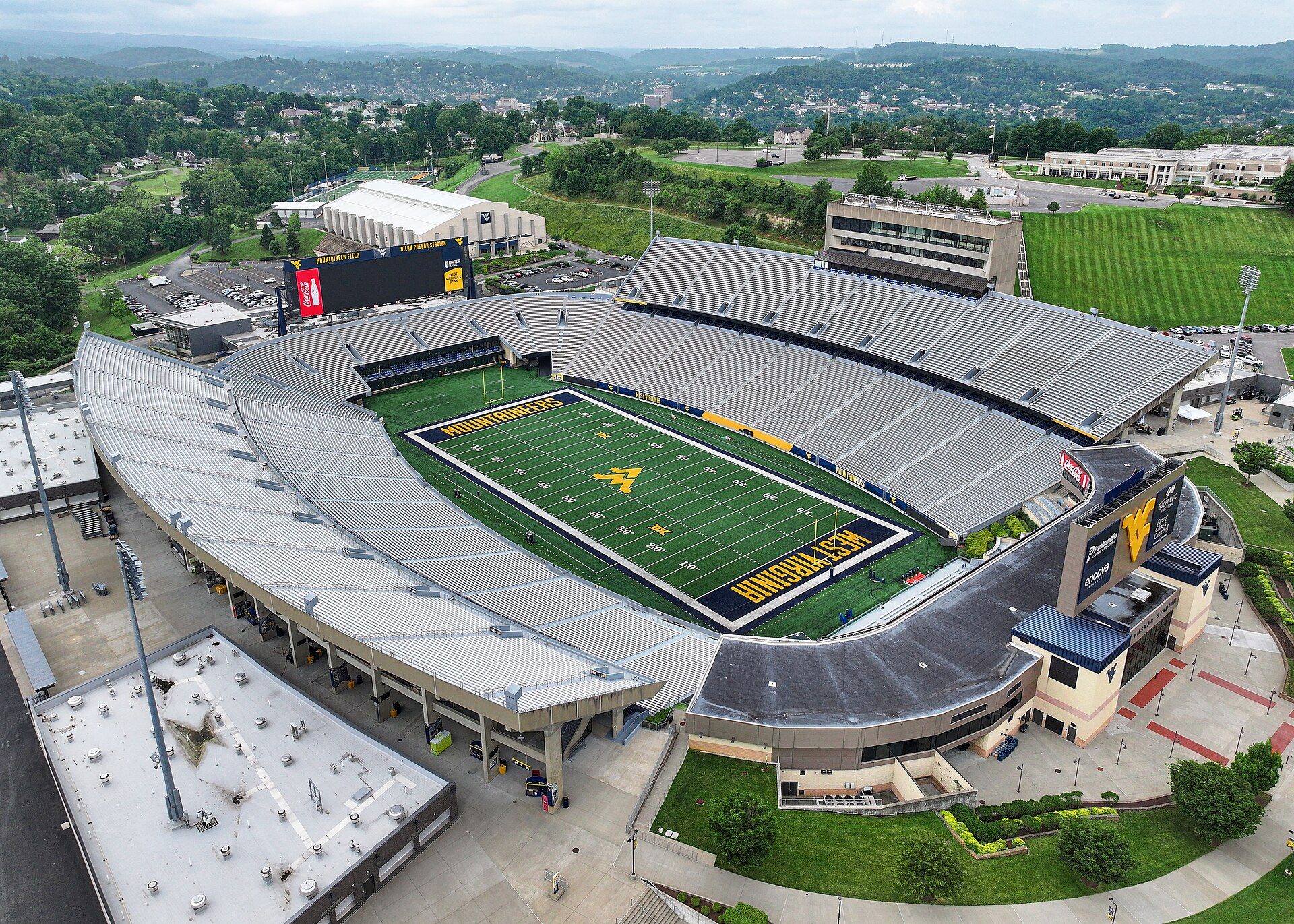 Milan Puskar Stadium in Morgantown, home of West Virginia Mountaineers football — West Virginia football, home of some of the best NFL players