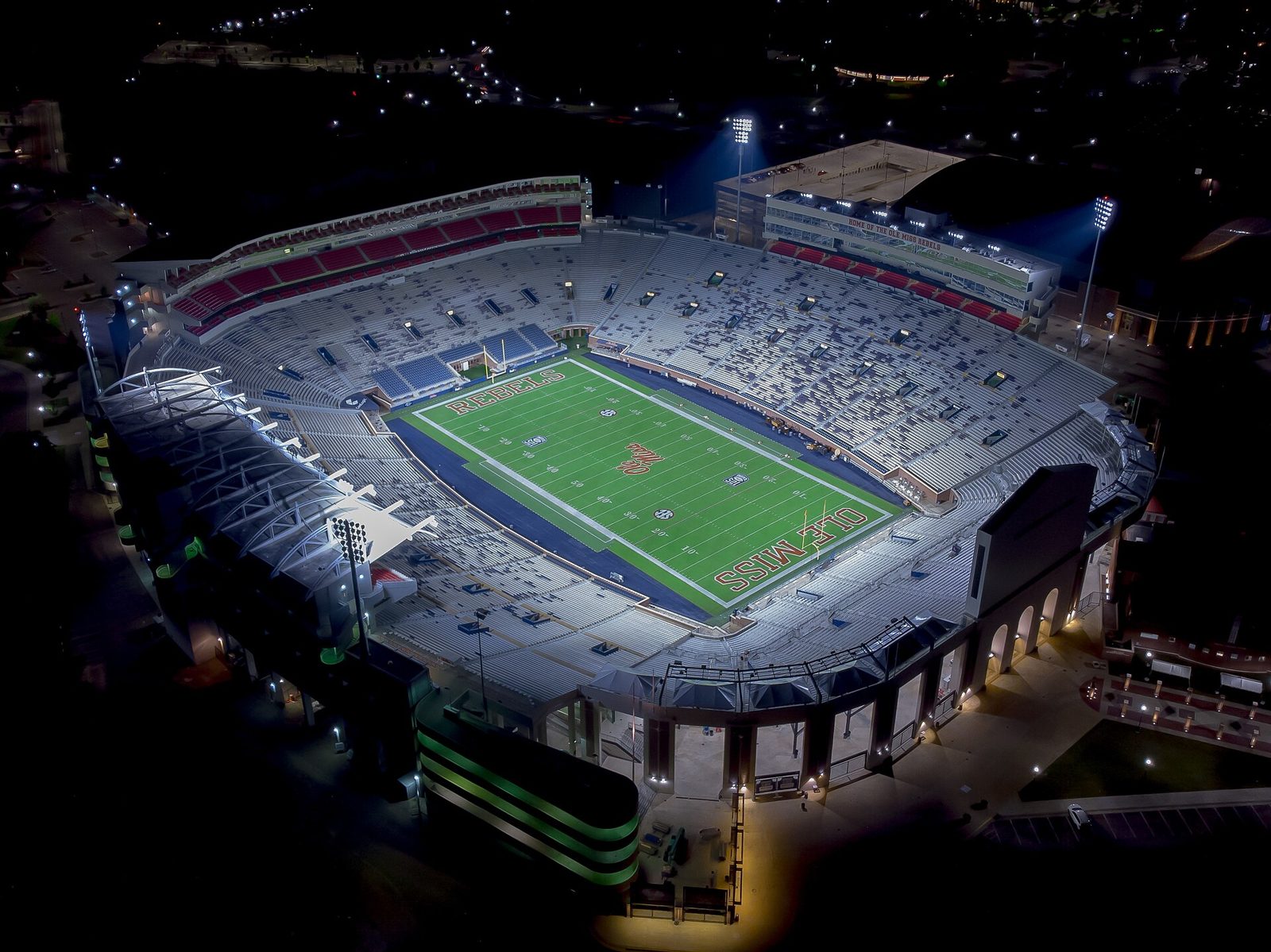 Vaught-Hemingway Stadium in Oxford, Mississippi, home of Ole Miss Rebels football — Ole Miss football, home of some of the best NFL players