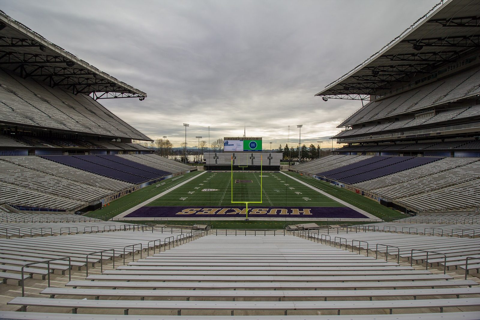 Husky Stadium on the shore of Lake Washington in Seattle, home of Washington Huskies football — Washington football, home of some of the best NFL players